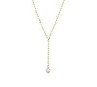 Elli Y-Kette mit Perlen von Swarovski® Weiß 925 Sterling Silber goldfarben Damen