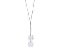 Elli Y-Kette Plättchen Anhänger Strukturiert 925 Silber silberfarben Damen