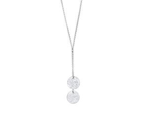 Elli Y-Kette Plättchen Anhänger Strukturiert 925 Silber silberfarben Damen