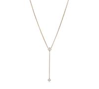 Elli Y-Kette Zirkonia Weiß Diamantschliff 925 Sterling Silber goldfarben Damen