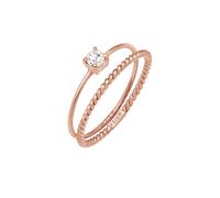 Elli Zirkonia Gedreht Twisted 2er Set 925 Silber 52 Damen