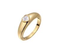 Elli Zirkonia Herz Bandring Liebe 925 Silber vergoldet 48 Damen