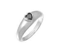 Elli Zirkonia Herz Bandring Liebe 925 Silber vergoldet 50 Damen