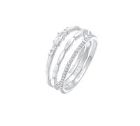 Elli Zirkonia Marquise Basic Stapelring Set 925 Silber 54 Damen