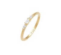 Verlobungsring ELLI "Zirkonia Marquise Elegant Verlobung 925 Silber" Fingerringe Gr. 56 mm, Silber 925 (Sterlingsilber), goldfarben (gold, weiß) Damen Verlobungsringe (75143056-56)