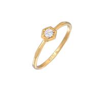 Elli Zirkonia Octagon Solitär 925 Silber 56 Damen