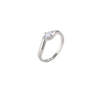 Elli Zirkonia Oval Weiß 925 Sterling Silber 54 Damen