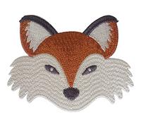 ELLU Fuchs Aufnäher Bügeln Nähen Sie auf Kleidung Tasche Tier Stickerei Applique Gesticktes Abzeichen