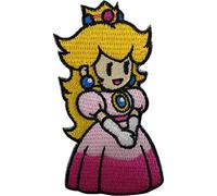 ELLU Prinzessin Pfirsich Patch Eisen Nähen auf Super Mario Brothers Videospiel Abzeichen