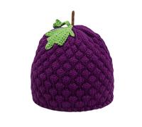 Elnwnnkc Dehnbare Häkelmütze in Fruchtform, gestrickt, randlos, warmer und atmungsaktiver Totenkopf für Frauen und Teenager Mädchen, alle passenden gestrickten Früchte