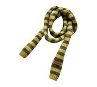 Elnwnnkc Strickschal, Unisex, Winter Accessoire, weiches Polyester, modischer schmaler langer Halsschal für Damen und Herren, trendige Streifen Halsbekleidung