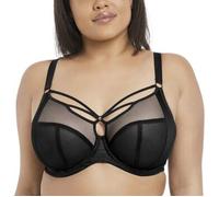 Elomi Damen Sachi Strappy Underwire Bra Plunge-BH, schwarz, 90G