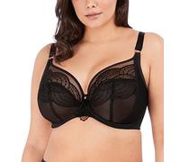ELOMI Damen Charley Stretch Lace Underwire Plunge Bra Stiefe BH, schwarz, 85E