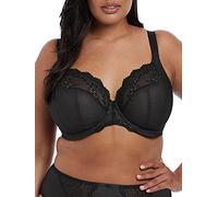 ELOMI Damen Charley Dekolleté, Stretch, Spitze Plunge-BH, schwarz, 85DD