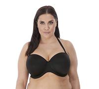 ELOMI Damen Glatter trägerloser Nahtloser Bügel T-Shirt-BH, Blickdicht, Schwarz, 40GG