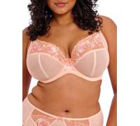Elomi Damen Himari Underwire Embroidered Bra Plunge-BH, Undurchsichtige, Peach Whisper, 40GG
