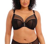 ELOMI Damen Matilda Plunge Bra: 3-Piece Sheer Mesh Cup Racerback Option. Dd+ Bras. BH, Undurchsichtige, Schwarz, 70K