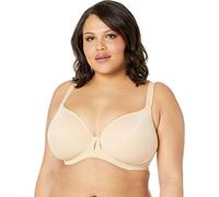ELOMI Damen Plus Size Bijou Underwire Banded Molded Bra BH, Sand, 44FF