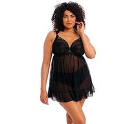 ELOMI Damen Priya Underwire Babydoll Plunge-BH, Blickdicht, Schwarz, 42