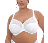 ELOMI Damen Women's Morgan Banded Bra: Comfort & Support. Three-Section Cup, Side Frame, Stretch Lace. Dd+ Bras Vollschalen BH, Weiss/opulenter Garten, 85L