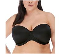 ELOMI Damen Women's Smooth Underwire Strapless Bra T-Shirt-BH, Undurchsichtige, Schwarz, 42FF