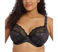 Elomi Lucie Damen-BH mit Bügel, Stretch, Spitze, tiefes Design, Übergröße, Schwarz, 34HH