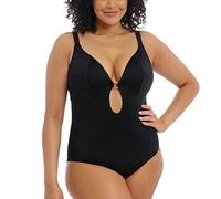 Elomi Plain Sailing Super Plunge Non Wire One Piece Swimsuit (ES7280),36G,Black