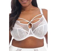 Elomi Women's Plus Size Brianna Strappy Underwire Plunge Bra, White, 34HH
