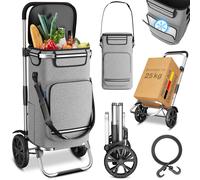 Eloneo Einkaufstrolley faltbar und extrem leicht - nur 2,3 kg, 43 l, separate Kühltasche & Spanngurt 1 St Aufbewahrungslösung