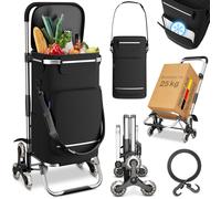 Eloneo Einkaufstrolley Treppensteiger mit Kühltasche, 43 l, 3+3 Rad-System, abnehmbare Tasche 1 St Aufbewahrungslösung