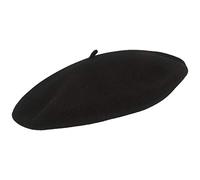 Elosegui Original Französische Baskenmütze Barett Made IN Spain 100% Merino-Wolle mit 13‘‘ breitem Teller Schwarz