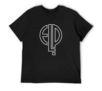 Elp Emerson Lake and Palmer Band Logo Rock Music Retro T-Shirt Black XL