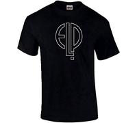 ELP Emerson Lake and Palmer Band Logo Rock Music Retro T-Shirt up to XXL Black