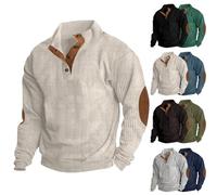 Elsa Keith Pullover Herren V-Ausschnitt Sweatshirt Classic Premium Strickpullover Langarm Outdoor Kapuzenjacke Winter Sport Sweater Lässiges Outdoor Langarmshirt 2025 Bequem Top Passform Sweatjacke