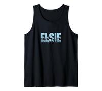 Elsie Sea Waves - Personalisierter Name Ocean Beach Art Tank Top