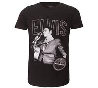 Elvis Presley Live-Auftritt T-Shirt - Offizielles Merchandise Größe: L Grau