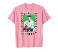 Elvis Presley Official Elvis Folk T-Shirt, Herren, Rosa, XL