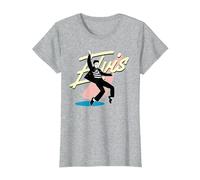 Elvis Presley Offizieller Signature-Tanz T-Shirt, Damen, Grau Meliert, L