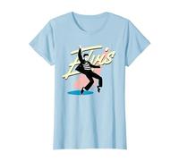 Elvis Presley Offizieller Signature-Tanz T-Shirt, Damen, Himmelblau, M