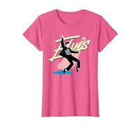 Elvis Presley Offizieller Signature-Tanz T-Shirt, Damen, Rosa Meliert, XL