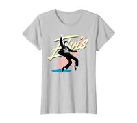 Elvis Presley Offizieller Signature-Tanz T-Shirt, Damen, Silber, M