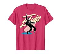 Elvis Presley Offizieller Signature-Tanz T-Shirt, Herren, Rot Meliert, XL
