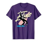 Elvis Presley Offizieller Signature-Tanz T-Shirt, Herren, Violett, XL