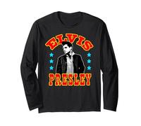 Elvis Presley Offizieller Western Langarmshirt, Unisex für Erwachsene, Schwarz, XXL