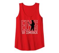 Elvis Presley Offizielles 68 Comeback rotes Schild Tank Top