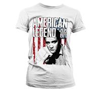 ELVIS PRESLEY Offizielles Lizenzprodukt American Legend Damen T-Shirt (Weiß), Medium