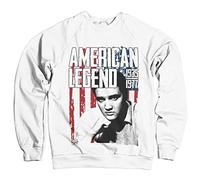 ELVIS PRESLEY Offizielles Lizenzprodukt American Legend Sweatshirt (Weiß) X-Large