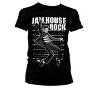 ELVIS PRESLEY Offizielles Lizenzprodukt Jailhouse Rock Damen T-Shirt (Schwarz), X-Large