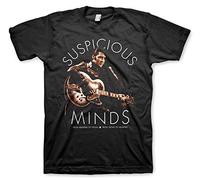 ELVIS PRESLEY Offizielles Lizenzprodukt Suspicious Minds Herren T-Shirt (Schwarz), Small