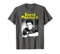 ELVIS PRESLEY Offizielles Porträt T-Shirt, Herren, Grau, S